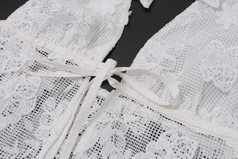 Bohemian Vacation Lace Tie-Neck Strapless Camisole