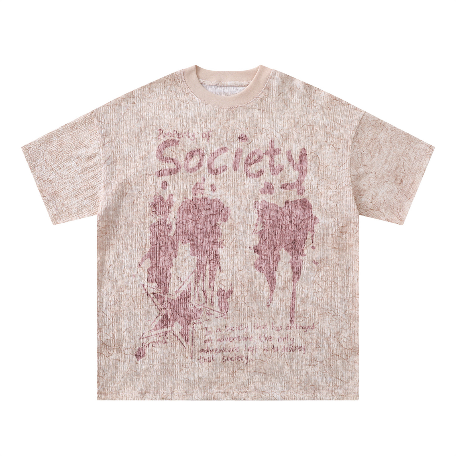Unisex American Loose Fit Polyester Tee Digital Letters