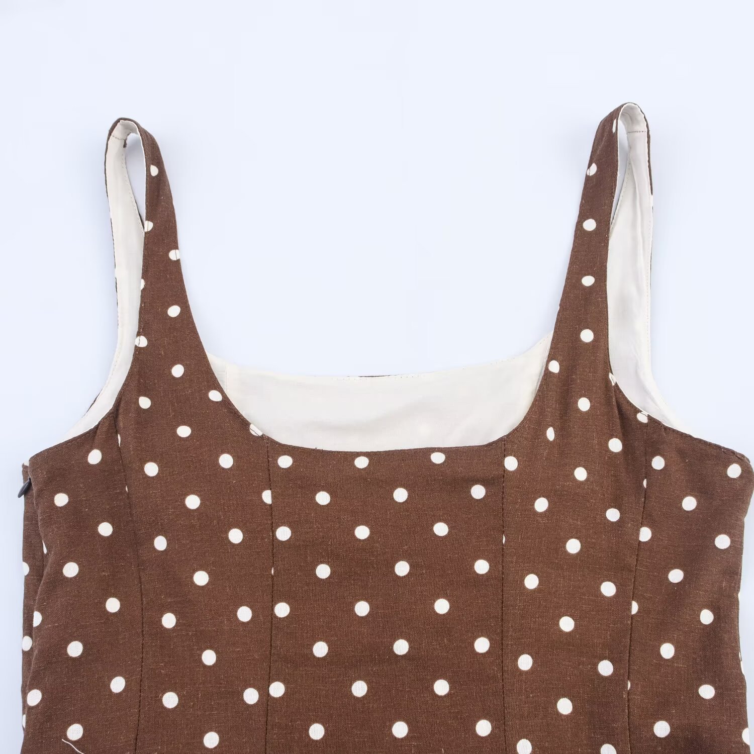 Women's Clothing Polka Dot Sleeveless Midi Dress