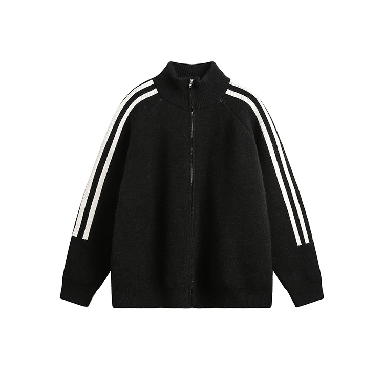 Japanese Workwear Jacquard Loose Fit Sweater