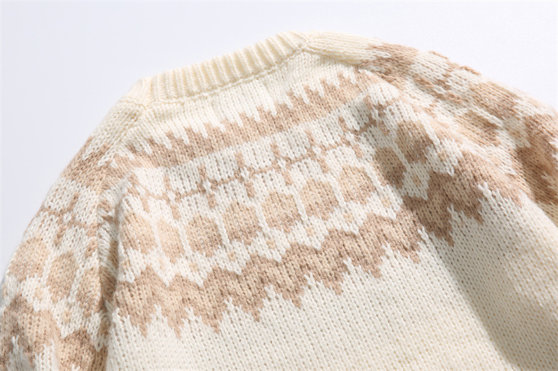 Oversized Japanese Workwear Jacquard Sweater