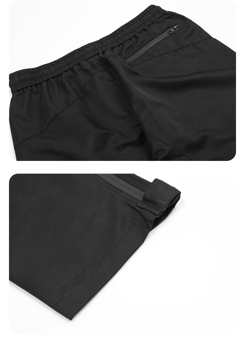Outdoor Waterproof Pants Straight Leg Quick-Dry Casual Women's Workwear Zipper Black Functional Trousers Men