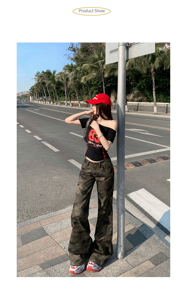 Women's Flare Jeans Chic Punk Slimming Floor-Length Pants