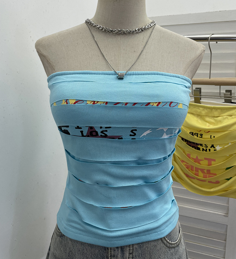 Bardot Cutout Patterned Bandeau Vest