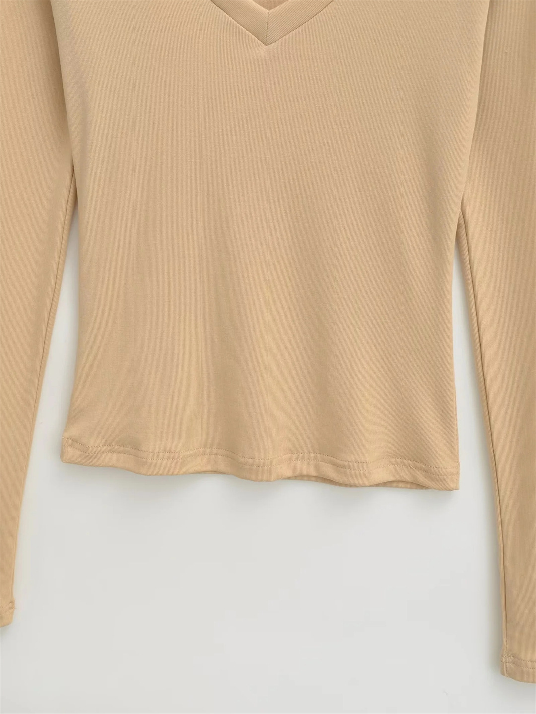 Plain Slim Fit Low Cut Wrist-Length Body Suit