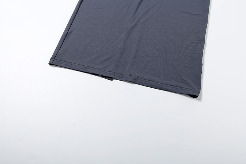 Stretch High-Waist Gathered Full Sleeve Dress