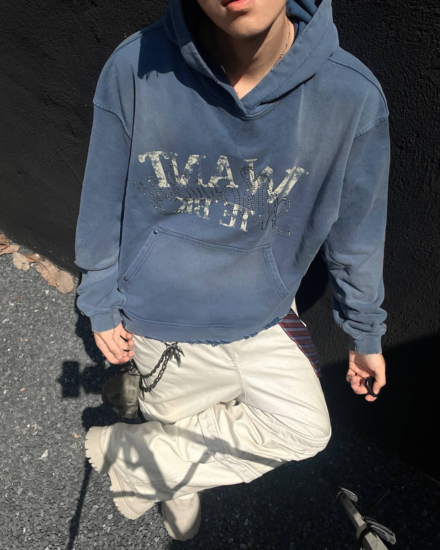 Man's American Retro Cotton Hoodie