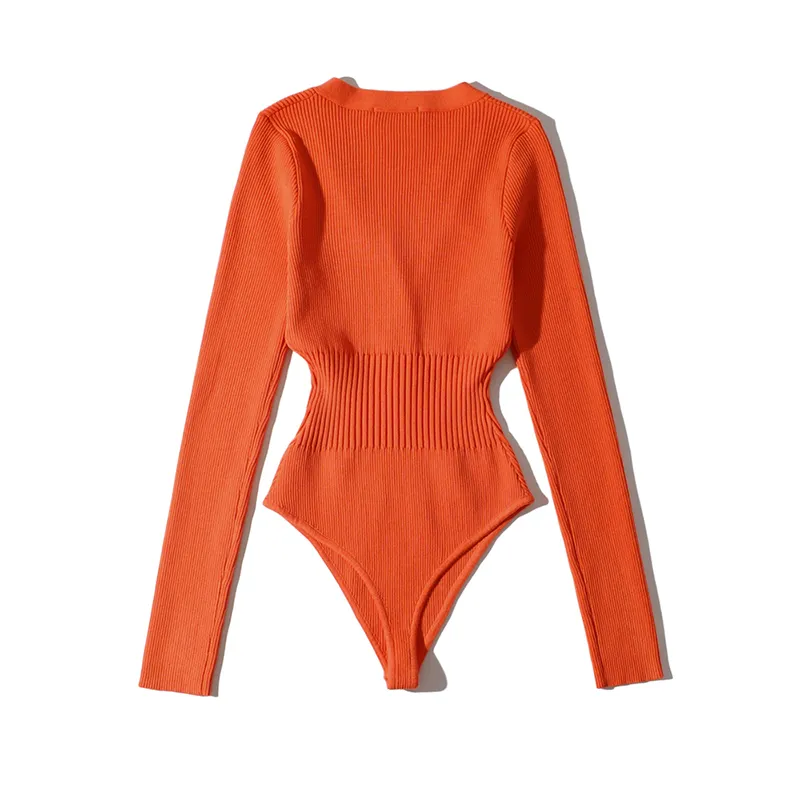 Ladies Cotton Wrist-Length Plunge Snap Stretch-Fitted Body