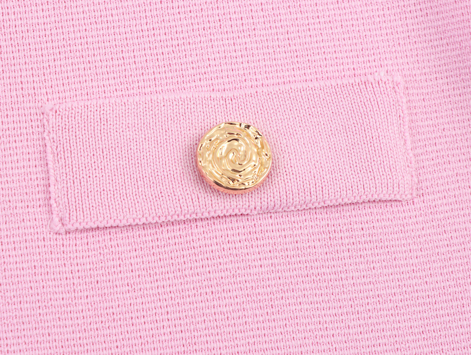 Round neck short sleeved button up knitted sweater top for women
