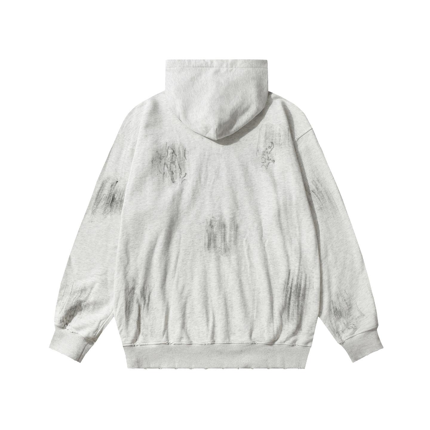 Alphabet Print Long Sleeve Cotton Hoodie