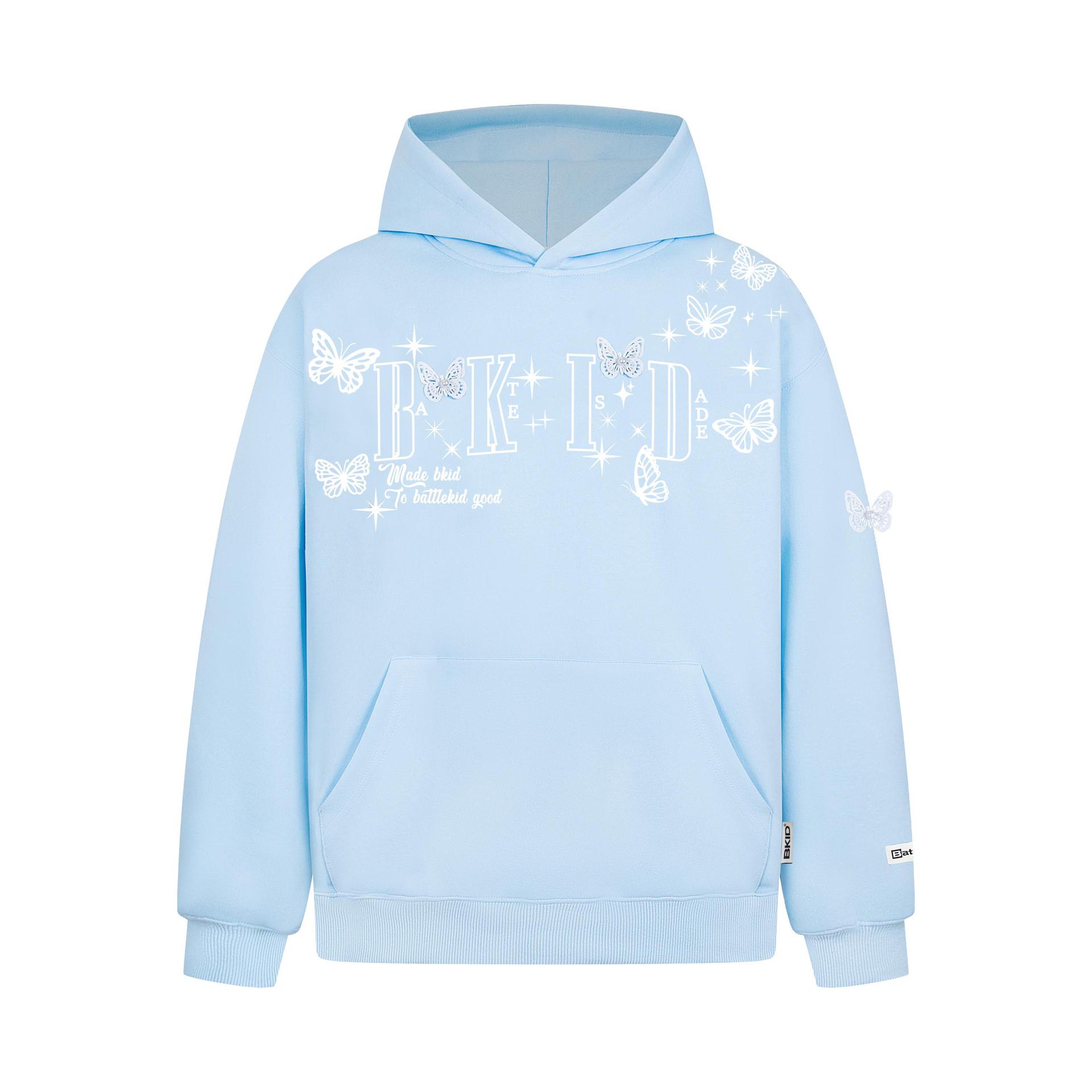 Cotton Swallowtail Embellished Hoodie