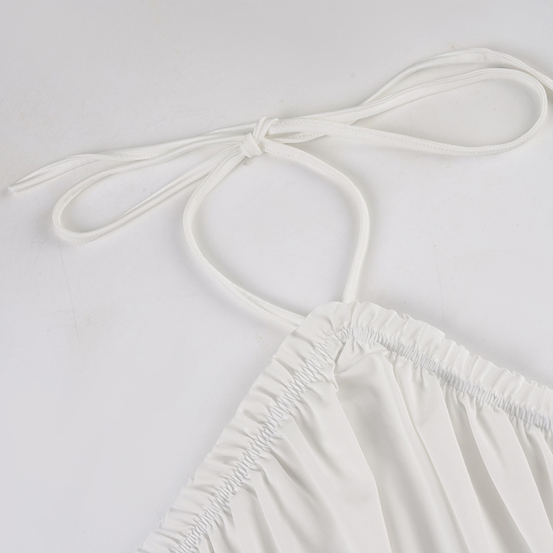 Sleeveless Open Back Sash Dress