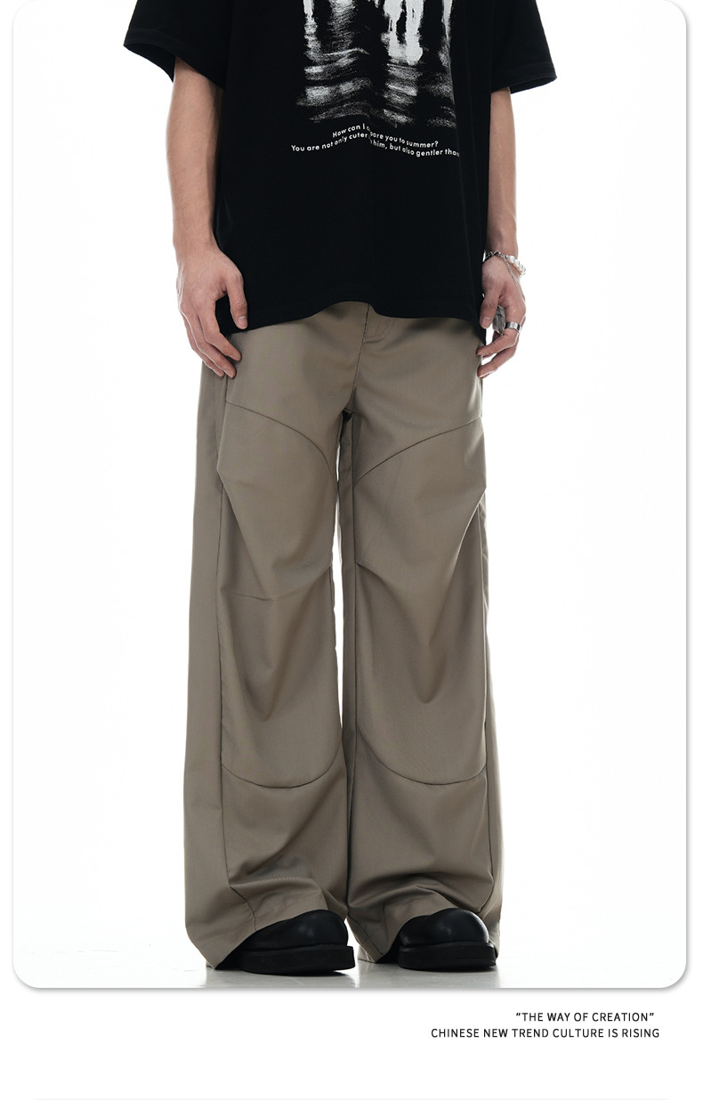 Simple Clean Fit, Commuting Deconstructed Loose and Slim Fit Casual Long Pants