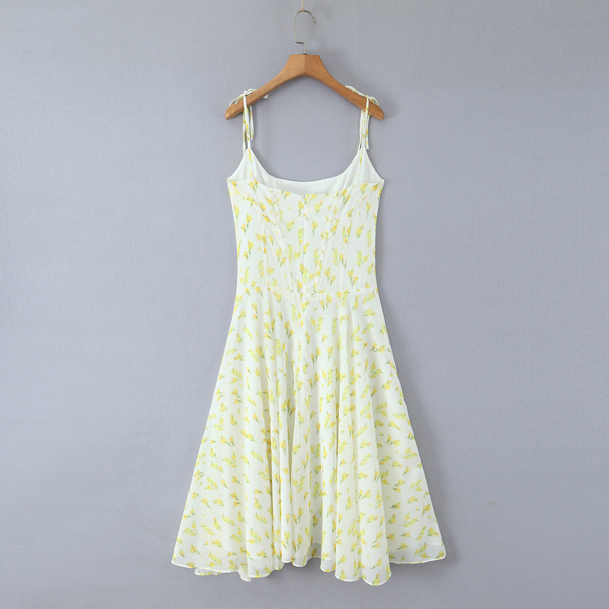 Sleeveless Breezy Crisscross Strap Blossom Print Asymmetric Dress