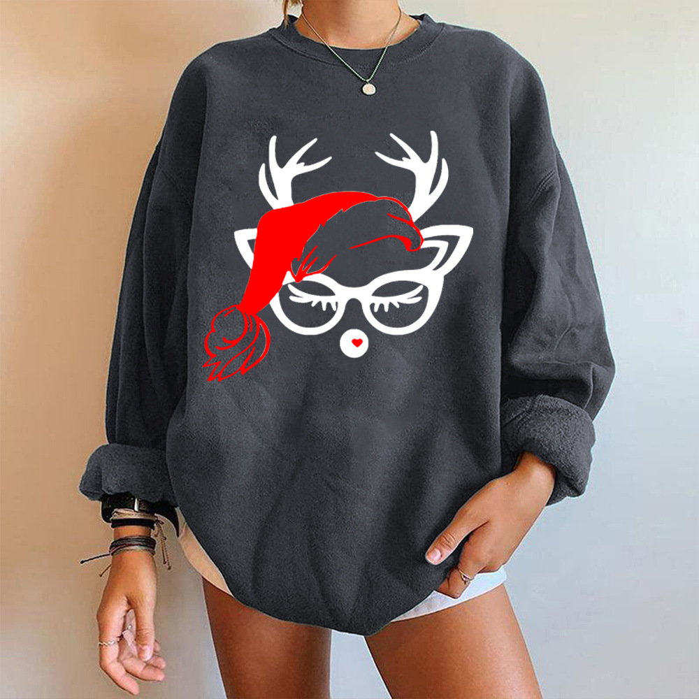 Scarlet Reindeer 3D Korean Oversized Hoodie