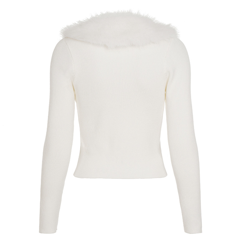 Polished Cropped Cardigan With Trimmed Neckline