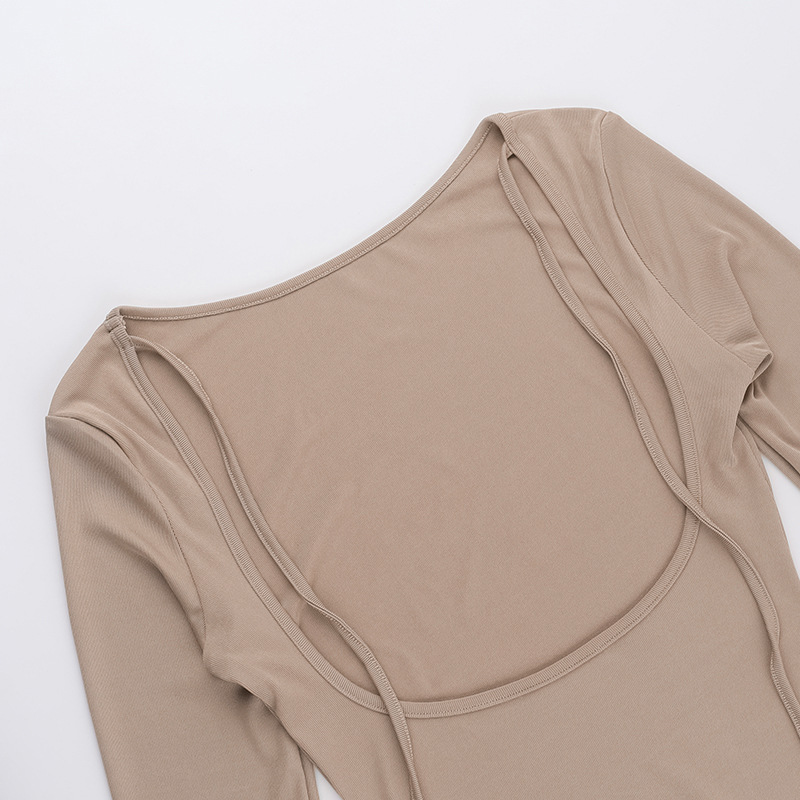 High Waist Round Neck Full Sleeve Maxi Dress