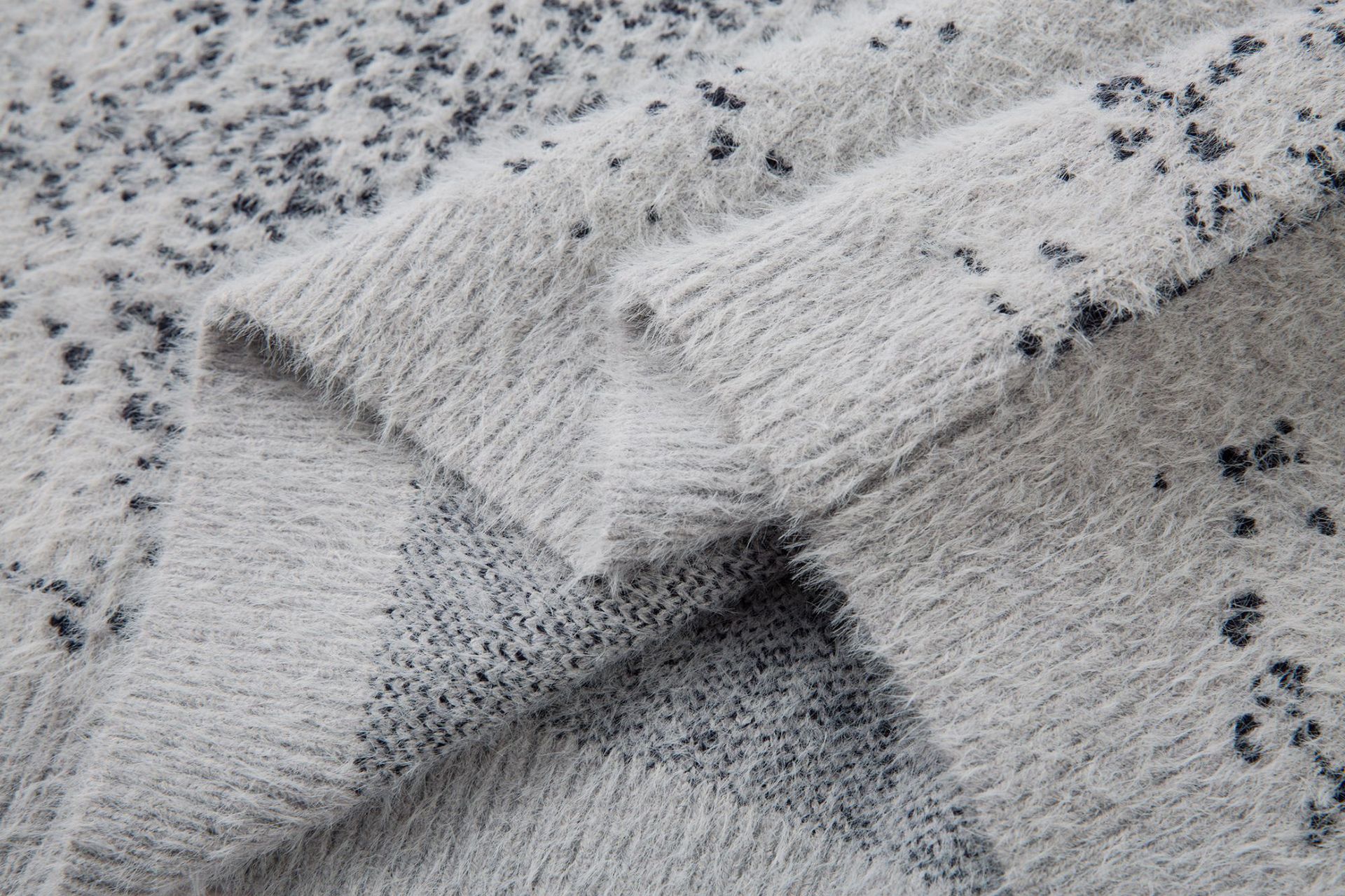 Retro Two-Tone Plunge Sweater
