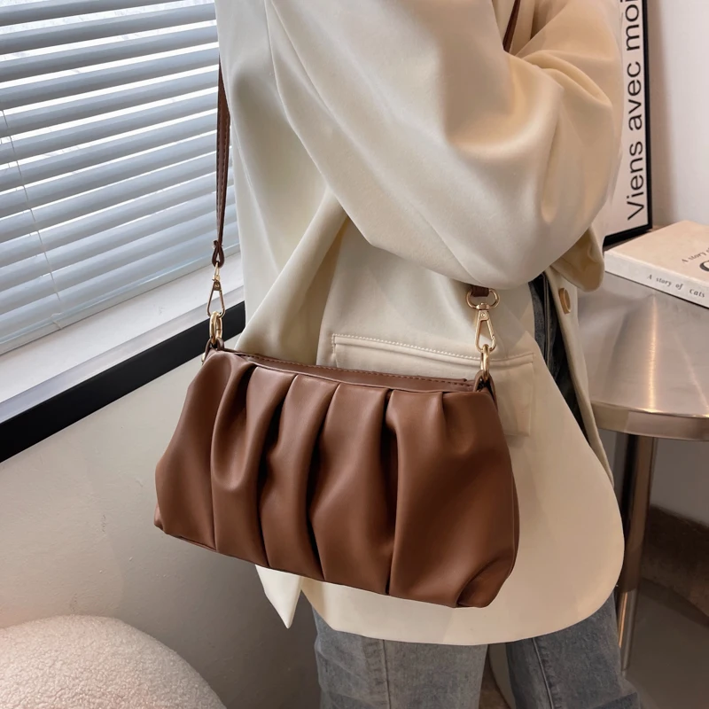 Small Soft PU Leather Underarm Handbags Spring Fshion Luxury Brand Designer Woman Shopper Handbags Shoulder Crossbody Bag