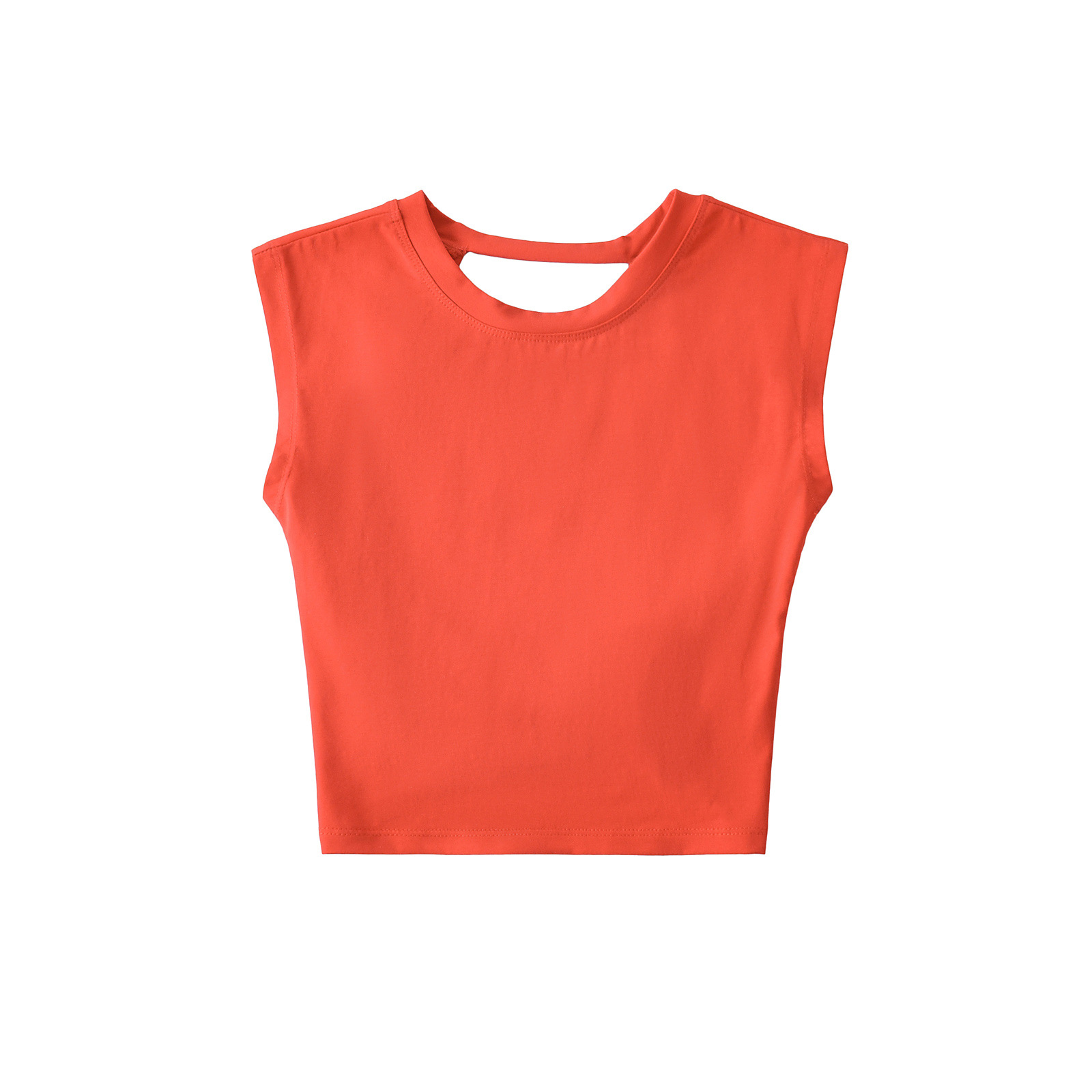 Cross over large backless sexy short T-shirt