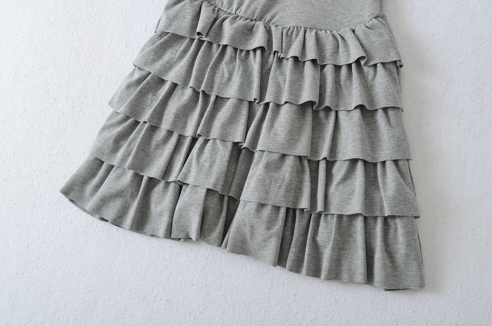 U-neck Single-breasted Short-sleeve Spliced Dress