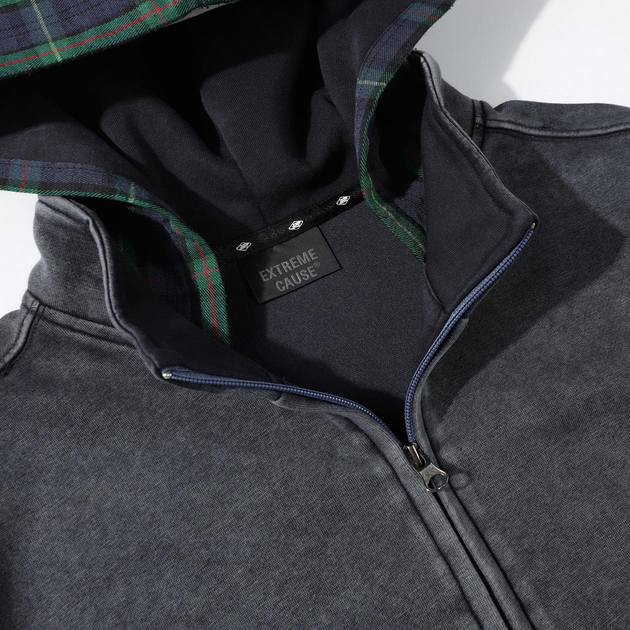 Faded Faux Layered Long Sleeve Hoodie
