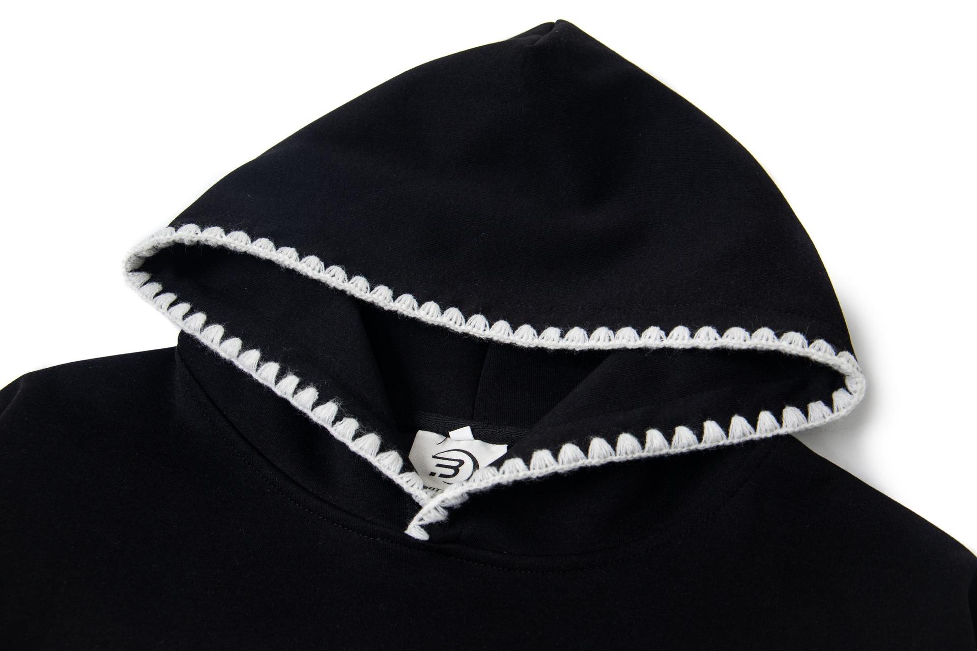 Scallop Trim Long Sleeve Cotton Pet Hoodie