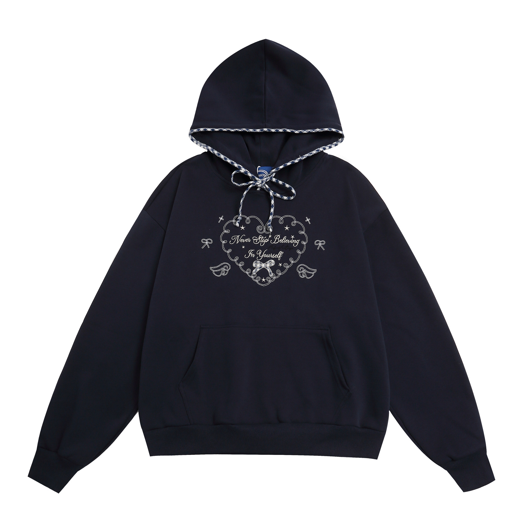 American Retro Oversized Love Motif Hoodie