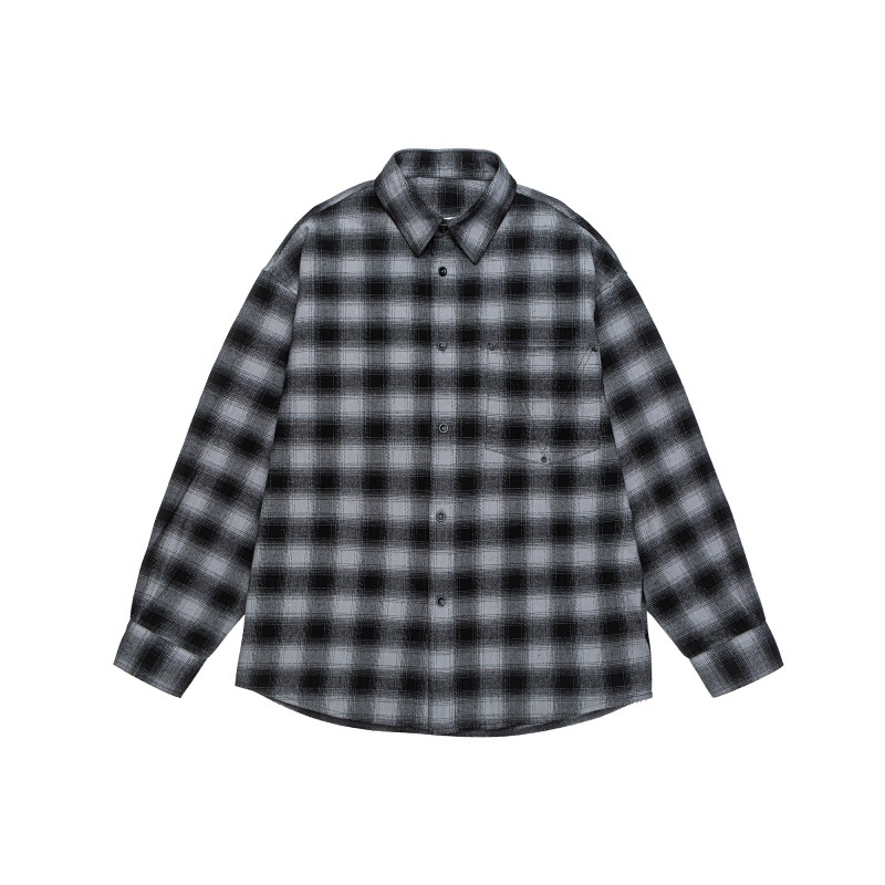 Men's Oversized Striped Cotton Long Sleeve Shirt
