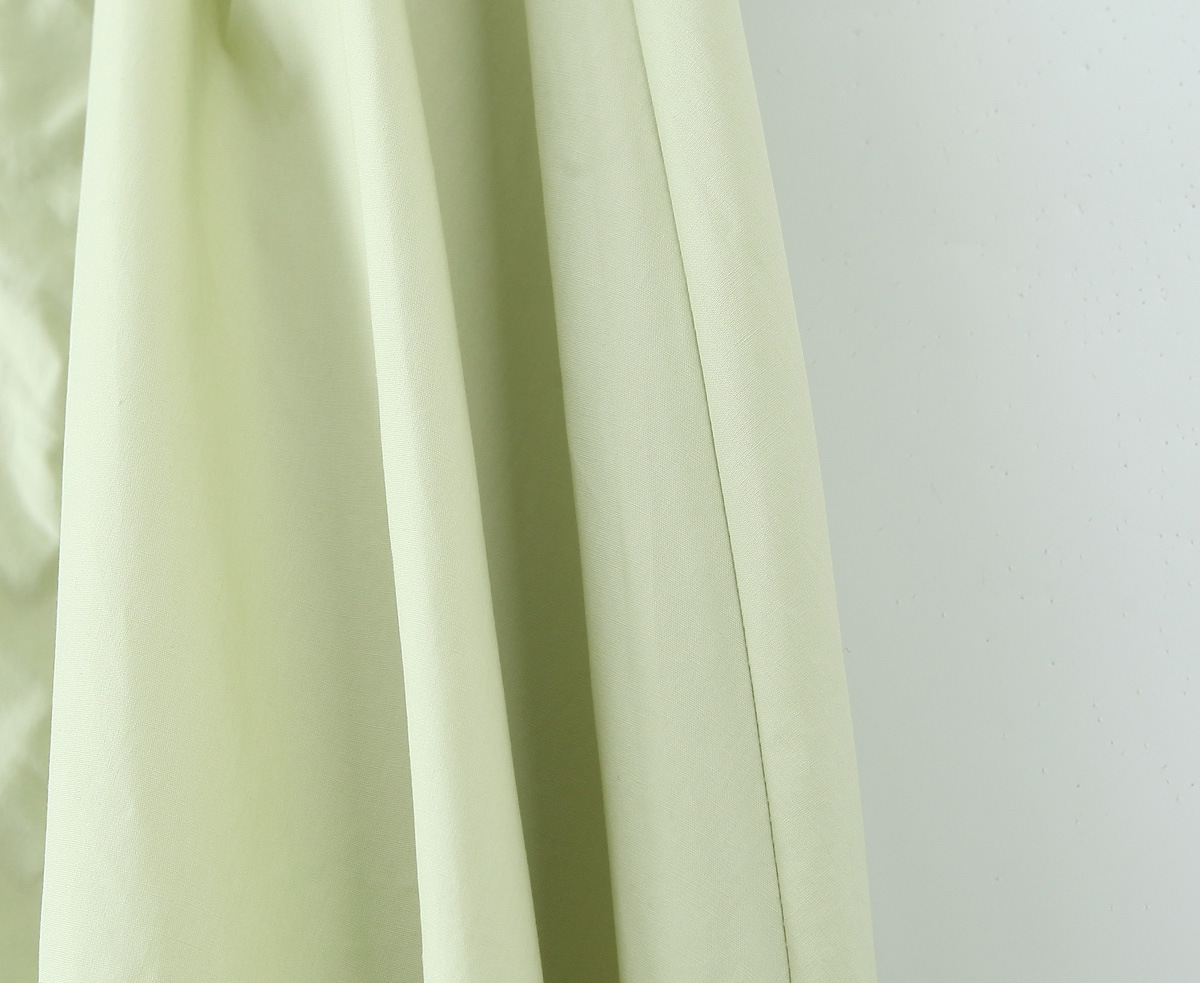 Sleeveless Strap-Neck Cotton Solid Fresh Flared Mid-Rise Dress