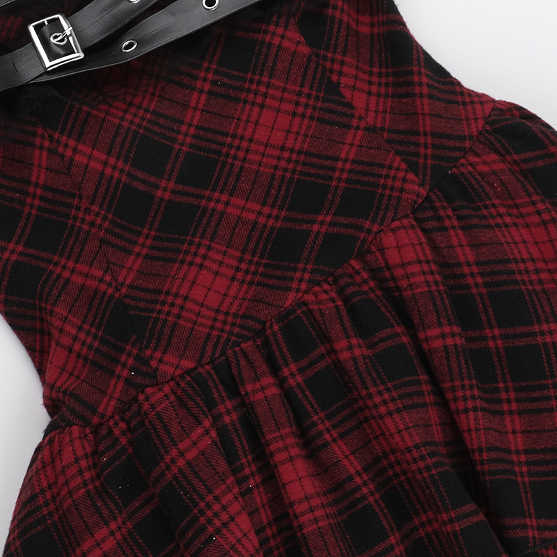 Sexy One Shoulder High Waist Color Block Dress