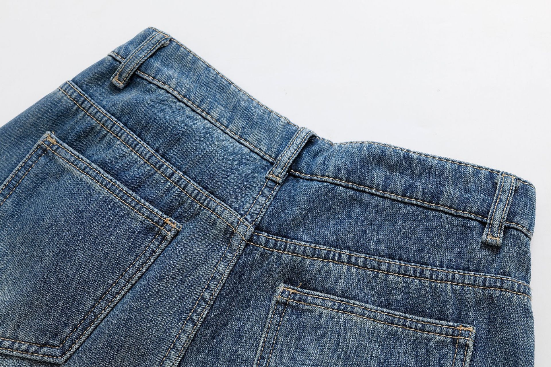 High waisted and plush warm loose long jeans