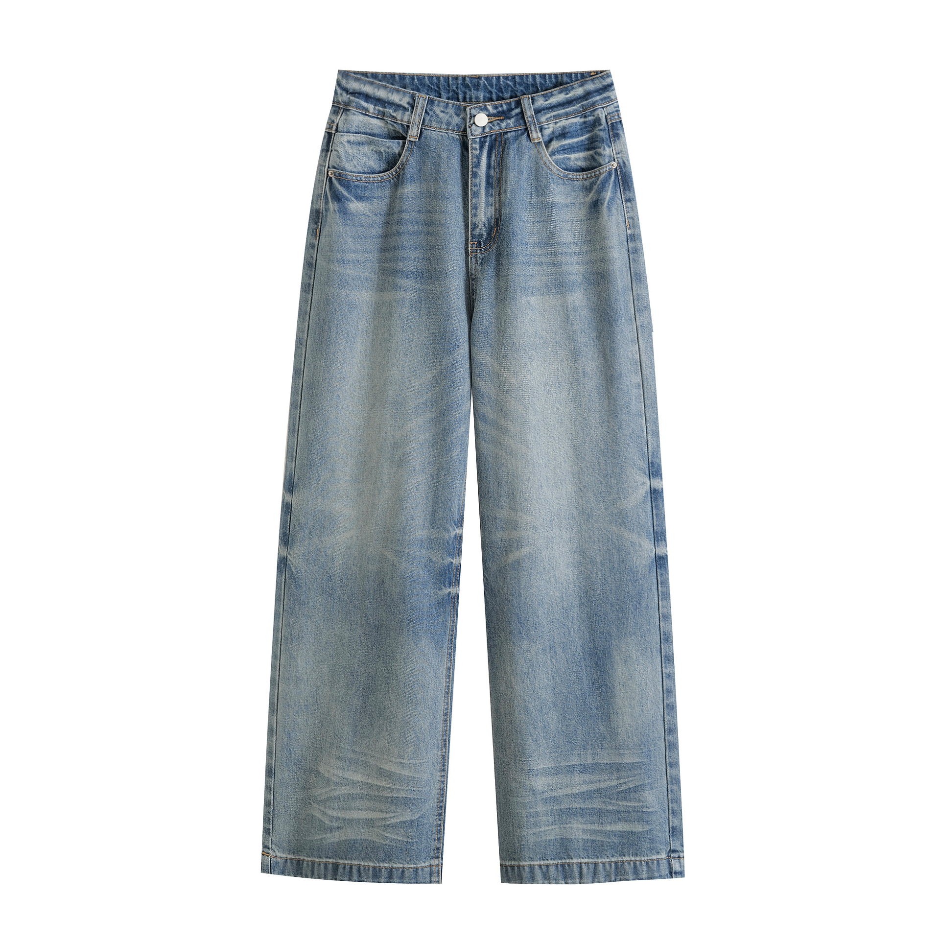Sexy high waisted straight leg loose wide leg jeans