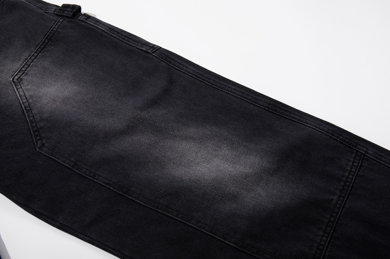 Loose Washed Multi-Pocket Straight Leg Wide Leg Jeans Unisex Loose Versatile Drapey Long Pants
