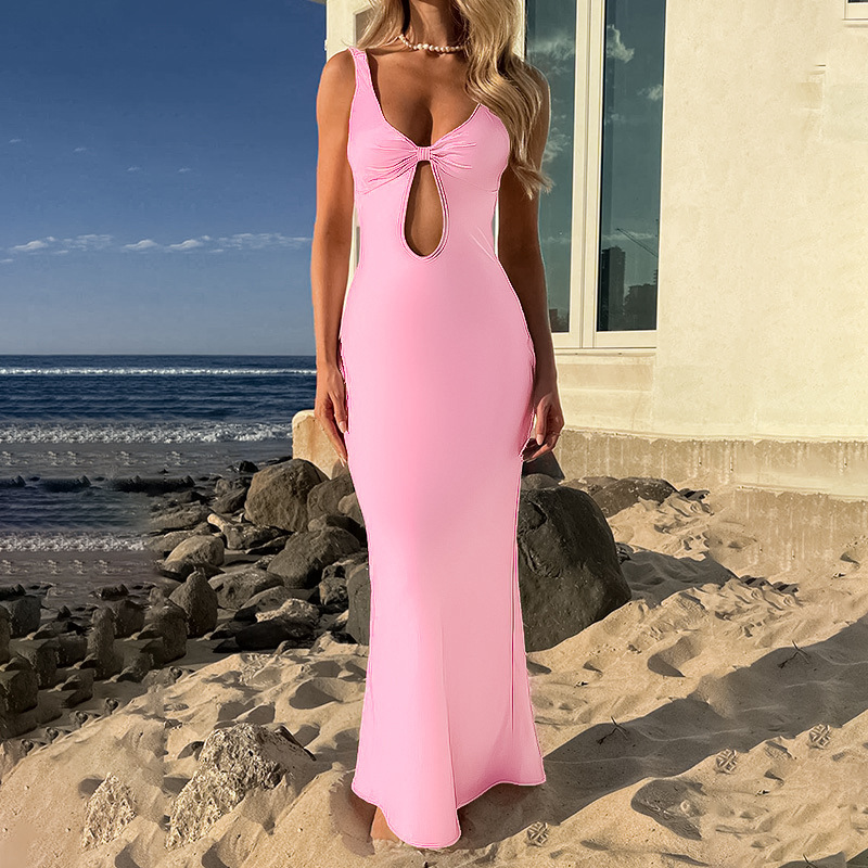 Bodycon Cutout V-Neck High Waist Dress