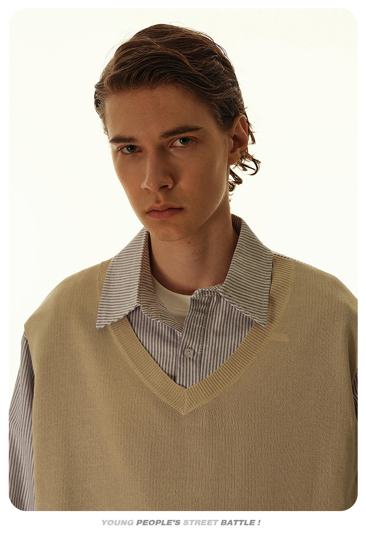 American Vintage Plaid Full Sleeve Flip-Collar Button-Up Loose-Fit