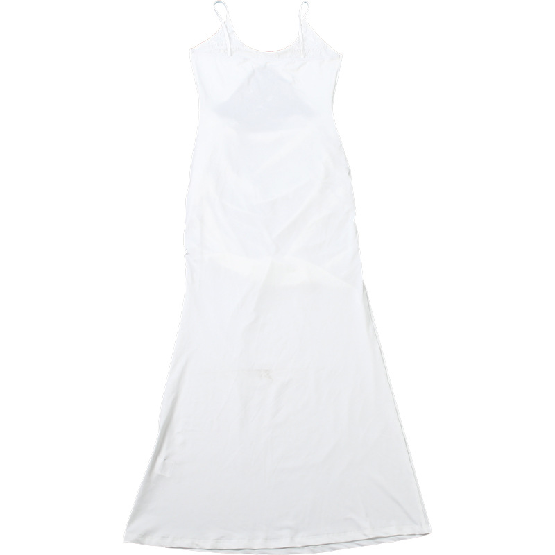 Spaghetti Strap High Waist Open Back Dress