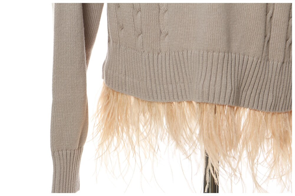 Womens Street Cotton Linen Oversized Cutout Plume Pullover