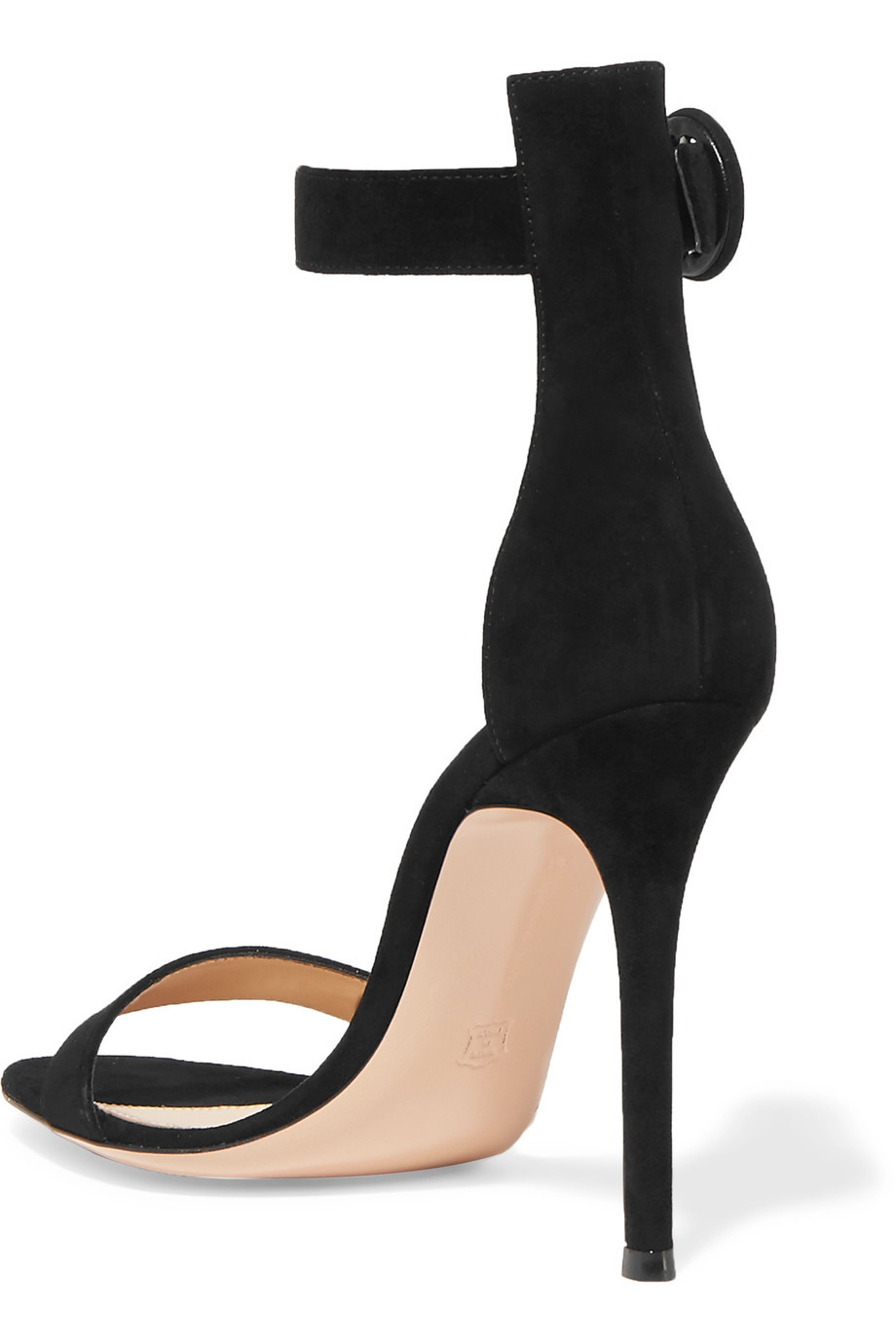 European and American Womens One Line With Ankle Buckle Bag Heel Bare Wine Red Velvet Sandals