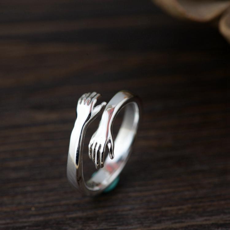 Sterling Silver Ring Adjustable Couple Ring
