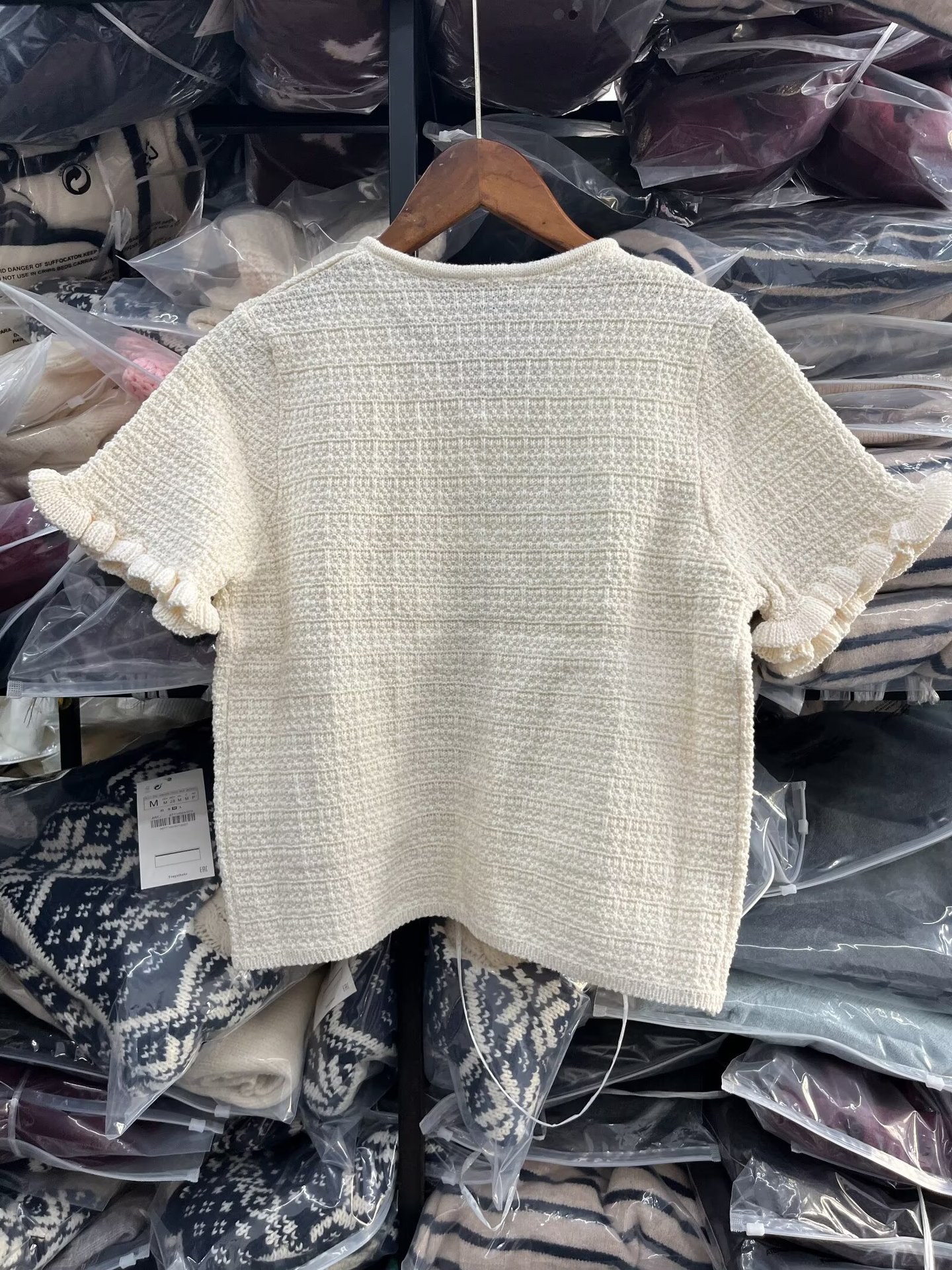 Ladies Solid Color Three-Quarter Sleeve Pullover