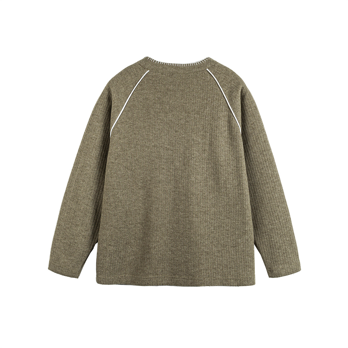Oversized Color Block Long Sleeve Workwear Sweater