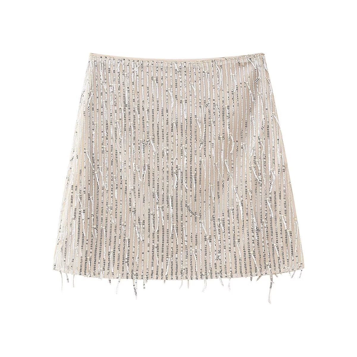 Sparkle Panel Empire Bodycon Skirt