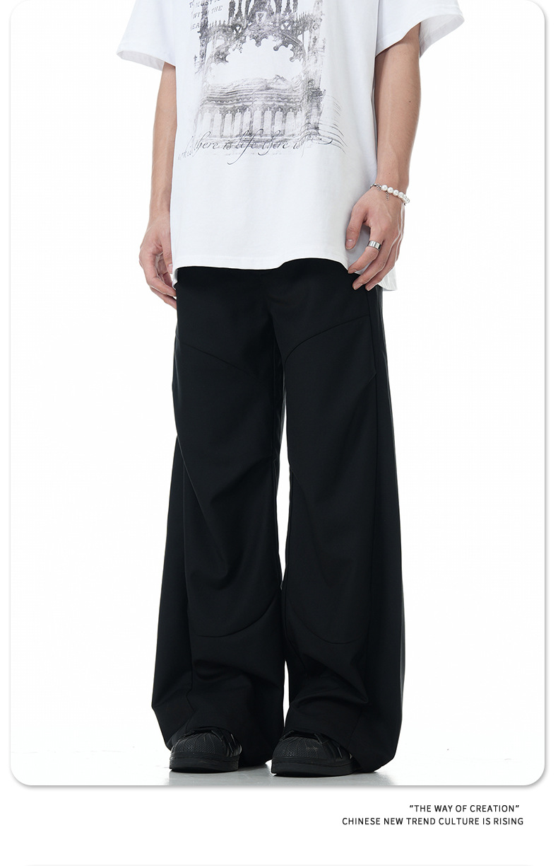 Simple Clean Fit, Commuting Deconstructed Loose and Slim Fit Casual Long Pants