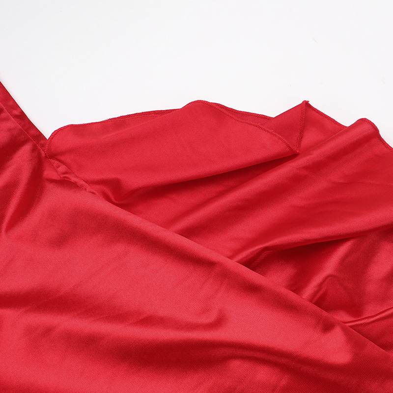 One-Shoulder Sleeveless Flounced Hem Polyester Spandex Dress