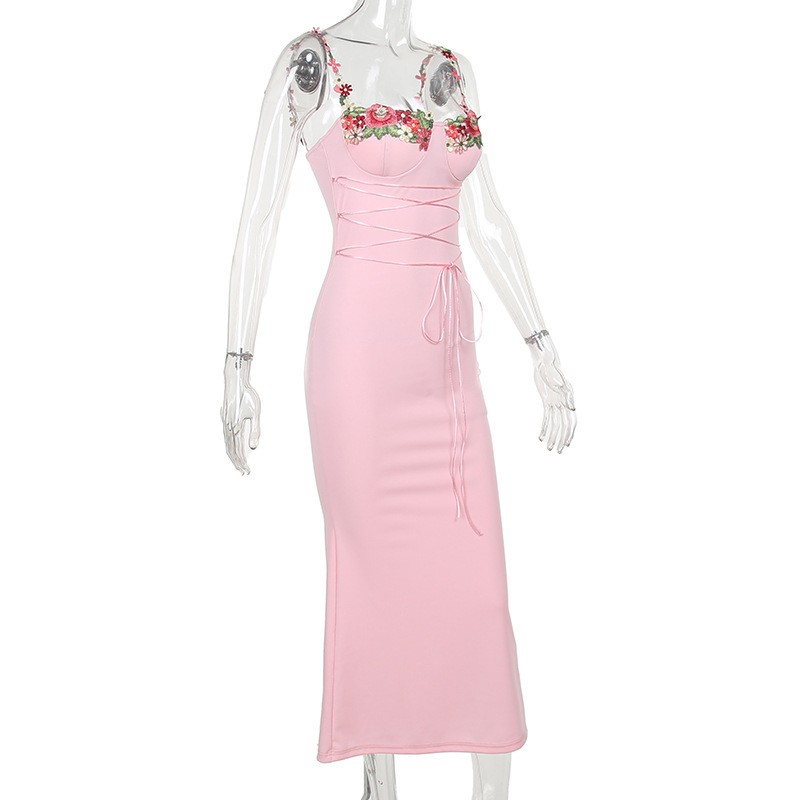 One Shoulder Padded Belted Bodycon Maxi Skirt