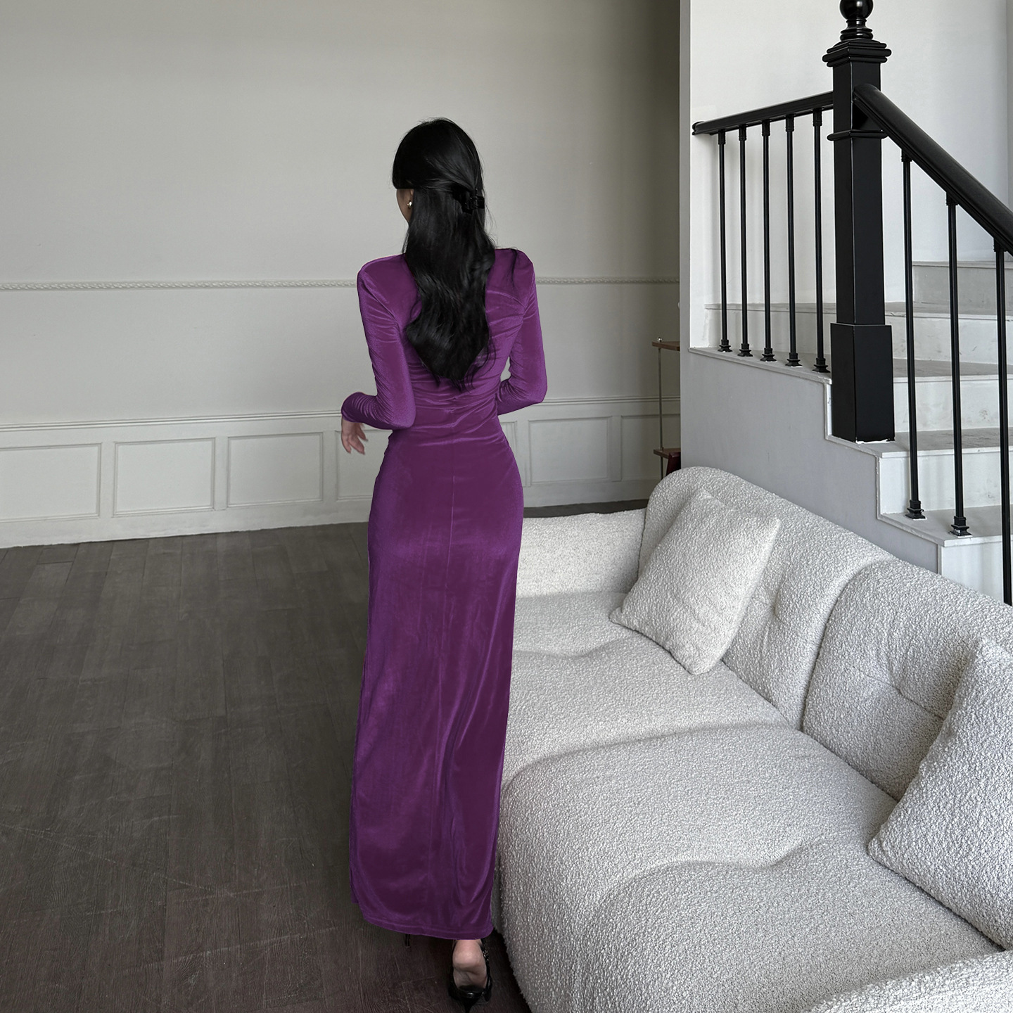 Bodycon Maxi Dress with Side Split