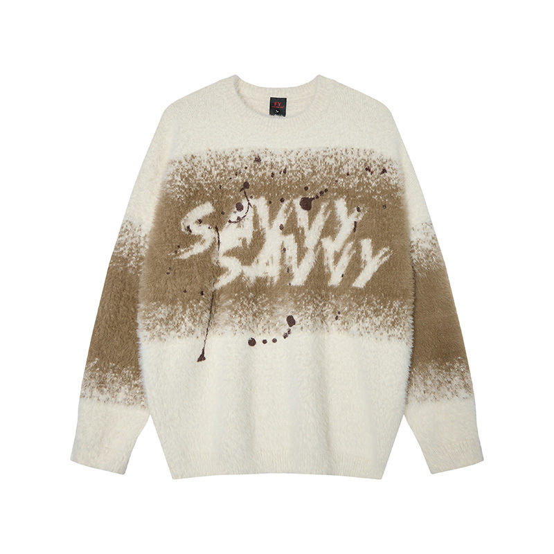 Oversized Jacquard Long Sleeve Sweater