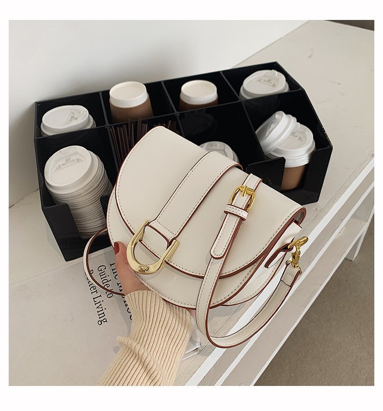 Mirco Creative Small Shoulder handbag Microfiber Synthetic Leather Saddle Bags Versatile Luxury Designer Crossbody Bag for Women