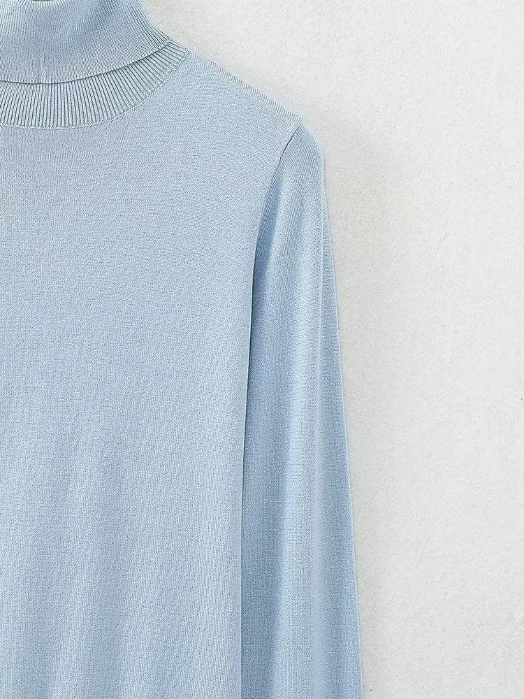 Ladies Urban High Neck Fitted Sweater
